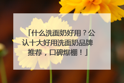 什么洗面奶好用？公认十大好用洗面奶品牌推荐，口碑爆棚！