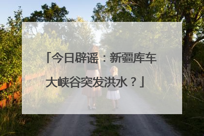 今日辟谣：新疆库车大峡谷突发洪水？