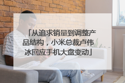 从追求销量到调整产品结构，小米总裁卢伟冰回应手机大盘变动