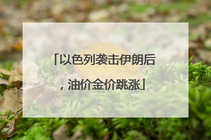 以色列袭击伊朗后，油价金价跳涨