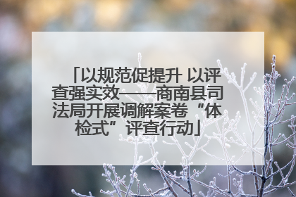 以规范促提升 以评查强实效——商南县司法局开展调解案卷“体检式”评查行动
