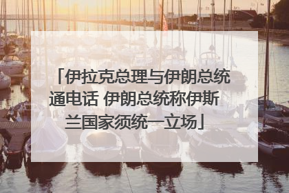 伊拉克总理与伊朗总统通电话 伊朗总统称伊斯兰国家须统一立场