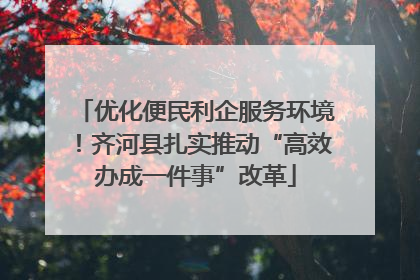 优化便民利企服务环境！齐河县扎实推动“高效办成一件事”改革