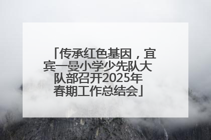 传承红色基因，宜宾一曼小学少先队大队部召开2025年春期工作总结会