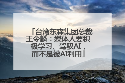 台湾东森集团总裁王令麟：媒体人要积极学习、驾驭AI，而不是被AI利用