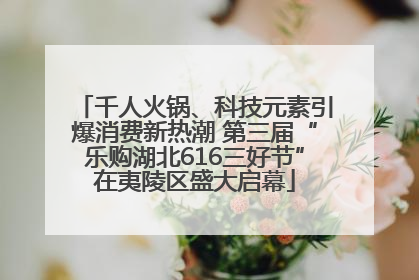 千人火锅、科技元素引爆消费新热潮 第三届“乐购湖北616三好节”在夷陵区盛大启幕