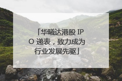 华曦达港股 IPO 递表，致力成为行业发展先驱