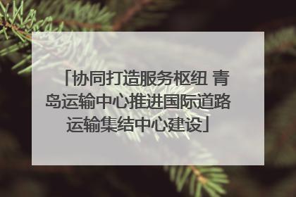协同打造服务枢纽 青岛运输中心推进国际道路运输集结中心建设