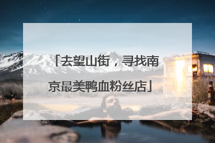 去望山街，寻找南京最美鸭血粉丝店