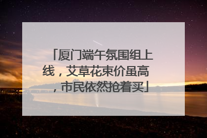 厦门端午氛围组上线，艾草花束价虽高，市民依然抢着买