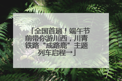 全国首趟！端午节前带你游川西，川青铁路“成路鹿”主题列车启程→