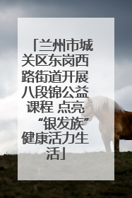 兰州市城关区东岗西路街道开展八段锦公益课程 点亮“银发族”健康活力生活