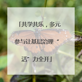 共学共乐，多元参与让基层治理“活”力全开