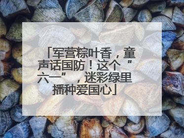 军营粽叶香，童声话国防！这个“六一”，迷彩绿里播种爱国心