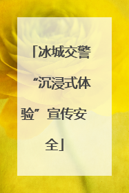冰城交警“沉浸式体验”宣传安全