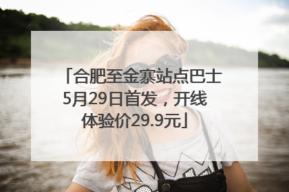 合肥至金寨站点巴士5月29日首发，开线体验价29.9元