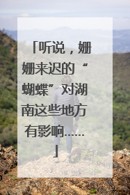 听说，姗姗来迟的“蝴蝶”对湖南这些地方有影响……