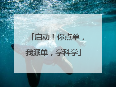 启动！你点单，我派单，学科学