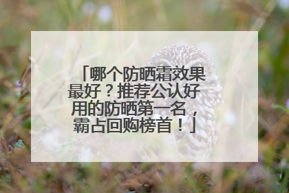 哪个防晒霜效果最好？推荐公认好用的防晒第一名，霸占回购榜首！