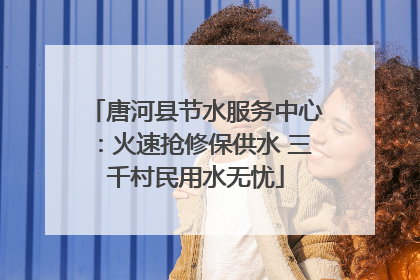 唐河县节水服务中心：火速抢修保供水 三千村民用水无忧