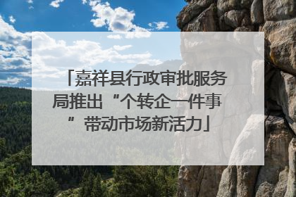 嘉祥县行政审批服务局推出“个转企一件事”带动市场新活力