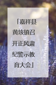 嘉祥县黄垓镇召开正风肃纪警示教育大会