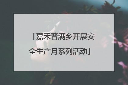 嘉禾普满乡开展安全生产月系列活动