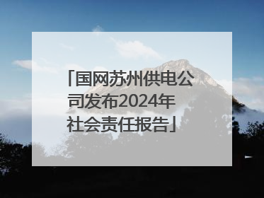 国网苏州供电公司发布2024年社会责任报告