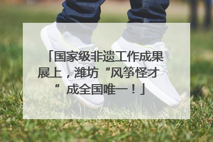 国家级非遗工作成果展上，潍坊“风筝怪才”成全国唯一！