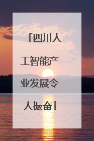 四川人工智能产业发展令人振奋