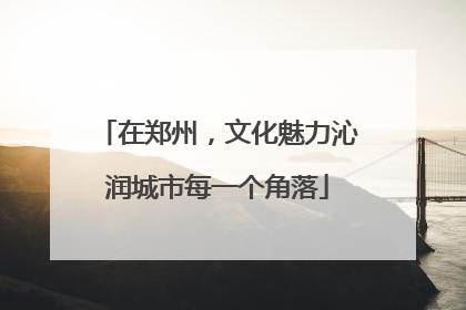 在郑州，文化魅力沁润城市每一个角落