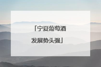 宁夏葡萄酒发展势头强