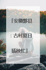 安徽黟县：古村夏日插秧忙