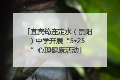 宜宾筠连定水（景阳）中学开展“5•25”心理健康活动