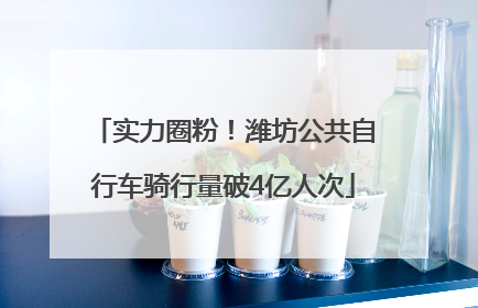 实力圈粉！潍坊公共自行车骑行量破4亿人次