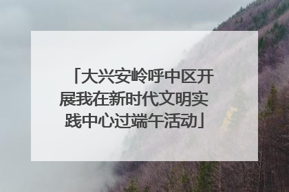大兴安岭呼中区开展我在新时代文明实践中心过端午活动