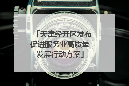 天津经开区发布促进服务业高质量发展行动方案