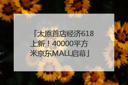 太原首店经济618上新！40000平方米京东MALL启幕