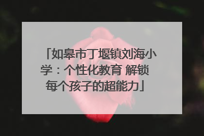 如皋市丁堰镇刘海小学：个性化教育 解锁每个孩子的超能力