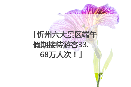 忻州六大景区端午假期接待游客33.68万人次！