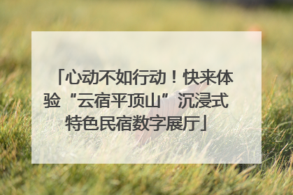 心动不如行动！快来体验“云宿平顶山”沉浸式特色民宿数字展厅