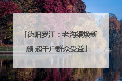 德阳罗江：老沟渠焕新颜 超千户群众受益