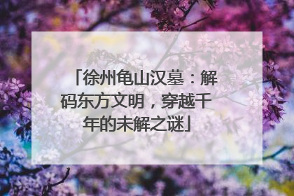 徐州龟山汉墓：解码东方文明，穿越千年的未解之谜