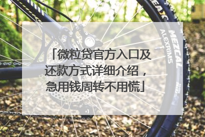 微粒贷官方入口及还款方式详细介绍，急用钱周转不用慌