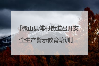 微山县傅村街道召开安全生产警示教育培训