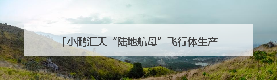 小鹏汇天“陆地航母”飞行体生产许可证（PC）申请获局方受理