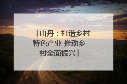 山丹：打造乡村特色产业 推动乡村全面振兴