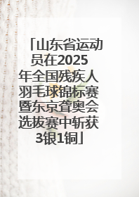 山东省运动员在2025年全国残疾人羽毛球锦标赛暨东京聋奥会选拔赛中斩获3银1铜