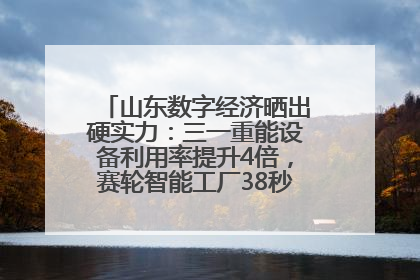 山东数字经济晒出硬实力：三一重能设备利用率提升4倍，赛轮智能工厂38秒生产一条轮胎