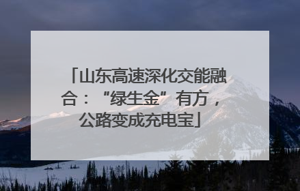 山东高速深化交能融合：“绿生金”有方，公路变成充电宝